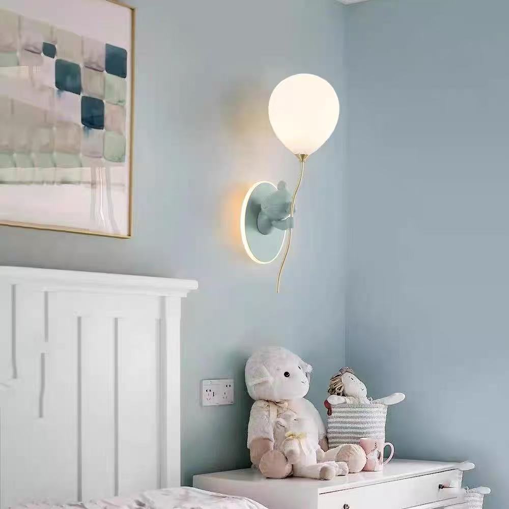 Led Balloon Light - โคมไฟติดผนังการ์ตูนอิตาลี รูปหมีบอลลูนน่ารัก ให้แสงอบอุ่น สร้างสรรค์ ใช้ตกแต่งภายในห้องนอนเด็ก โคมไฟระย้าตกแต่งบ้าน