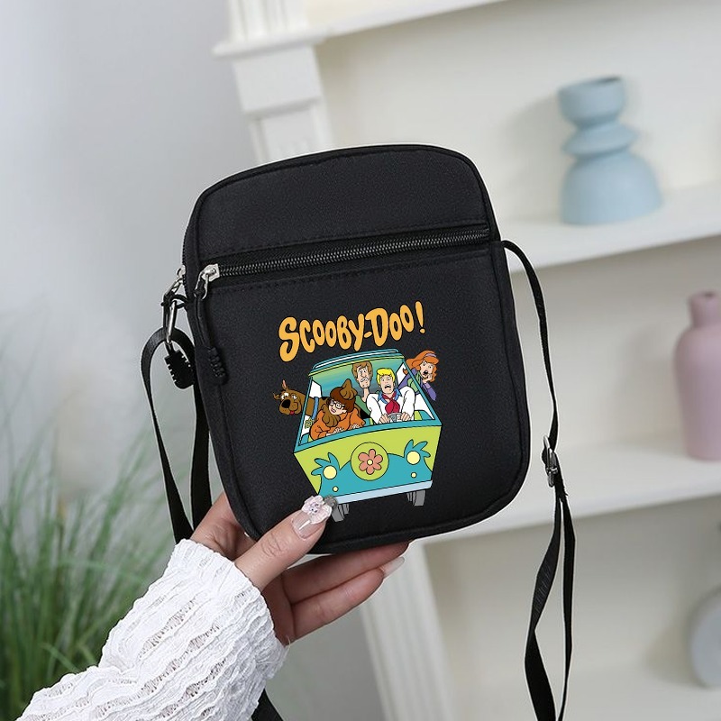 Party Favor Bag - กระเป๋าสะพายข้างสคูบี้ดูสำหรับผู้หญิงการ์ตูนอะนิเมะลายพิมพ์กระเป๋าสะพายไหล่แบบพกพาสำหรับทุกเพศกระเป๋าถือแบบพกพากลางแจ้งของขวัญวันเกิด