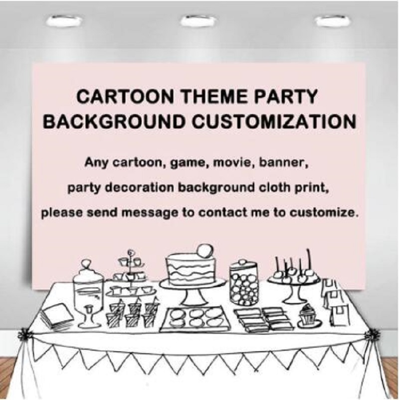 ฉากหลังถ่ายภาพ ธีมขนมหวานหลากส - Dessert Table Backdrop บทวิจารณ์และราคา