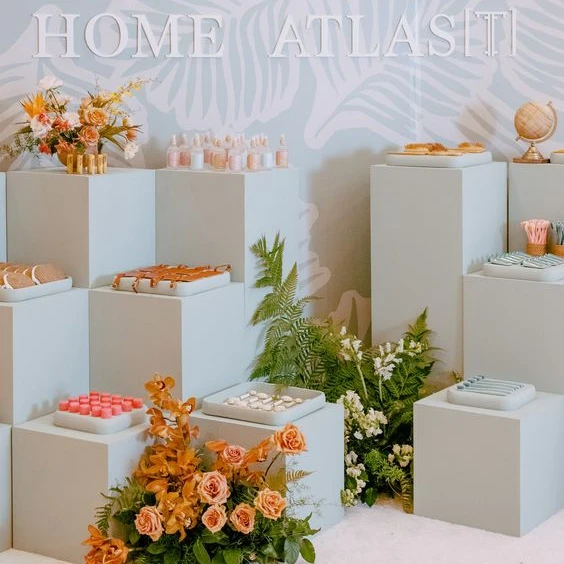 แท่นวางเค้กสำหรับงานเลี้ยงวันเ - Dessert Table Backdrop บทวิจารณ์และราคา
