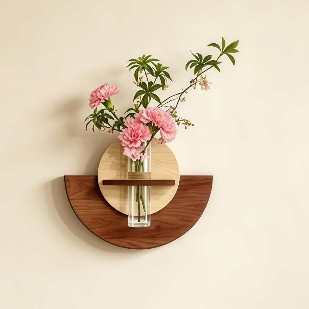 ชั้นวางดอกไม้ติดผนังไม้รูปวงรี - Flower Wall Panel บทวิจารณ์และราคา